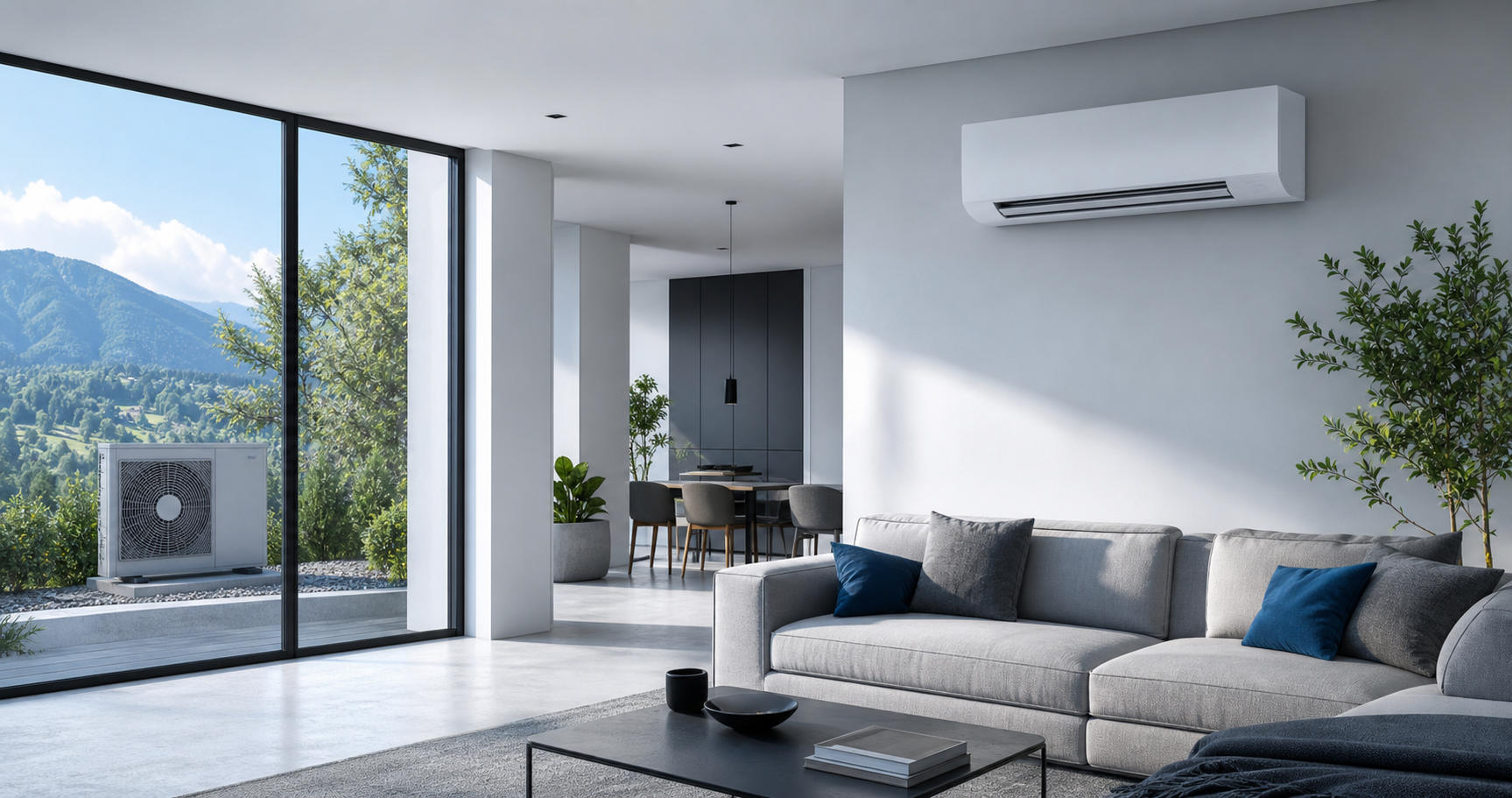 Interior modern cu sistem de climatizare si pompa de caldura