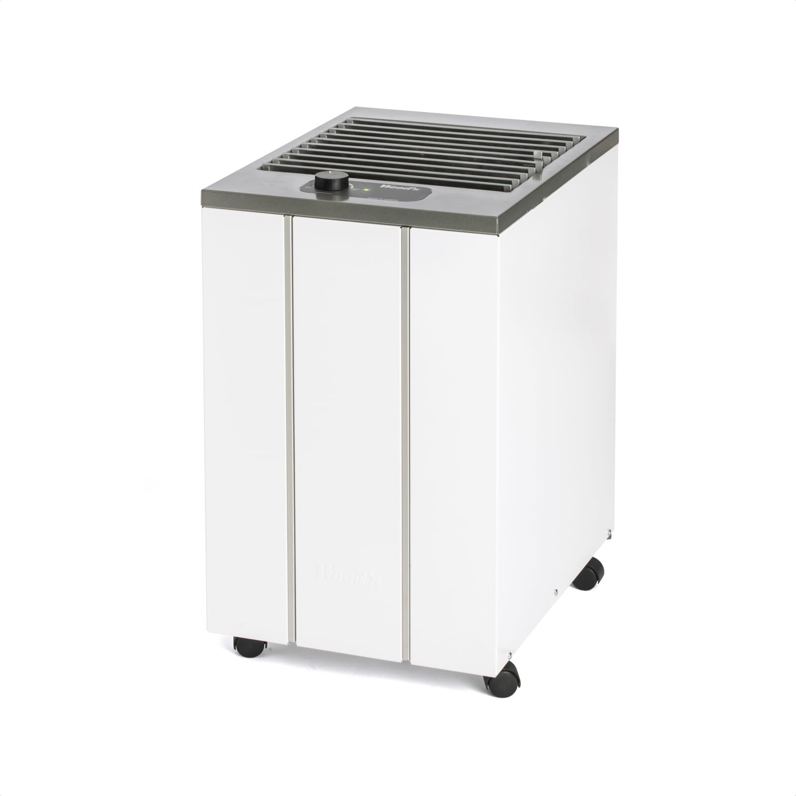 Dezumidificator si purificator profesional Woods LD40 PRO fltru particule SMF, Capacitate 31 litri/zi, higrostat incorporat, carcasa metalica