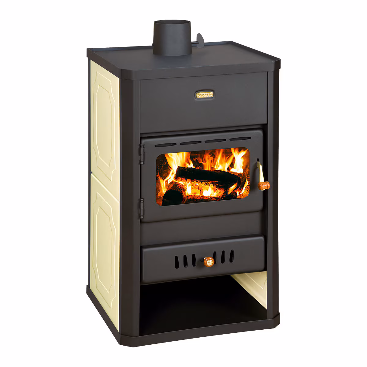 Termosemineu lemne (incalzire calorifere) PRITY S1W10 10+6 kW, 4.2 kg/h, clasa A