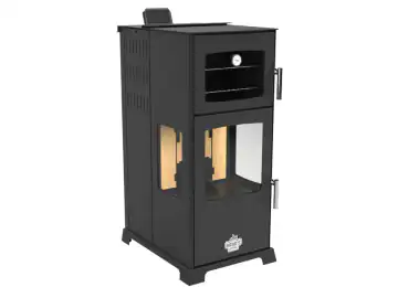 Soba De Gatit Pe Peleti Cu Plita Si Cuptor Gold E 12kw Cu Cotroller Digital Si Curatare Automata