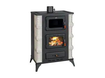 Soba Teracota De Gatit Pe Lemne Cu Cuptor Si Plita Model Frk 12kw