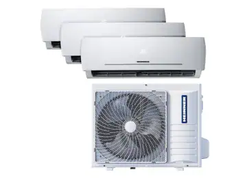 Aparat de aer condiționat Multi Split Heinner HACMS-HS249912WH++, 24000 BTU (2 x 9000 BTU + 1 x 12000 BTU), Clasa A++/A+, Alb