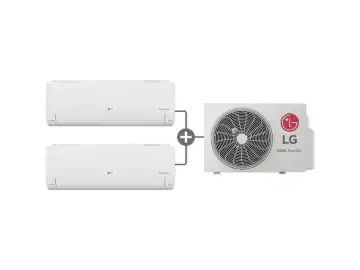 Aparat de aer conditionat LG Multi-Split - 18000 BTU, 2x 9000 BTU, Wi-Fi, A+/A++, Heat Pump, Smart inverter, RM3U19.U24/RMN09.NSJ/RMN12.NSJ, Alb