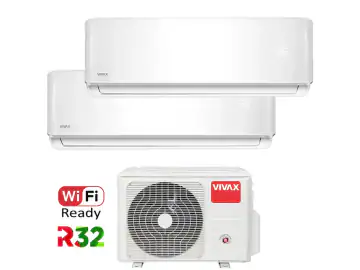 Aer conditionat Multisplit Vivax R-Design ACP-14COFM40AERI / 2x ACP-09CH25AERI, R32, Inverter, Clasa A++, I Feel, Ionizator