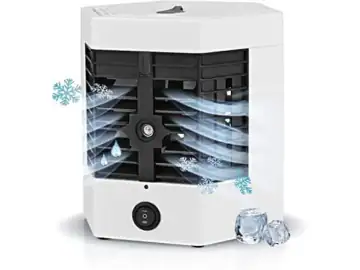 Mini aparat de aer conditionat portabil FOXMAG24, Functie de Racire, Umidificare si Purificare a Aerului, Alb
