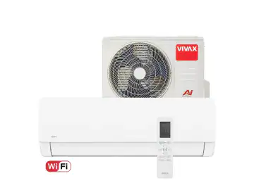 Aer conditionat Vivax ACP‐18CH50AEMI M-Design R32, Wi-Fi, Inverter, 18000 BTU/h, Clasa A++, ecran LCD, Pornire silentioasa, Sleep mode, Turbo mode, Timer, Protectie Anti-Inghet, Autocuratare