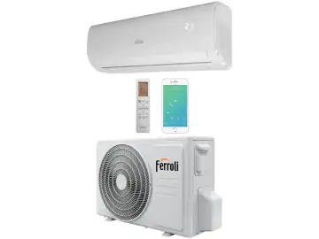 Aparat de aer conditionat Ferroli Giada 12000 BTU Wi-Fi, Clasa A++/A+, functie incalzire, Super Ioniser, 4 filtre de aer, 2CP001MF-C, alb