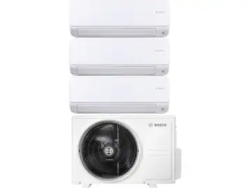 Aparat de aer conditionat multi-split Bosch Seria 6000i, 2 x 9000 + 12000 BTU, unitate externa 27000 BTU, Clasa A++/A+, Wi-Fi Ready