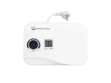 Boiler electric mini DOMOTECHNIKA KASTOR 2 kW cu rezervor de 6 l deasupra chiuvetei, cu intrerupator diferential, otel inoxidabil alb