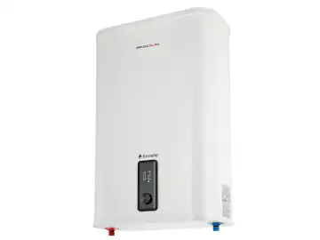 Boiler electric Fornello AQUACALDA Flat, 80 Litri, 2000 watt, reglaj extern al temperaturii, poliuretan expandat, montare Verticala sau Orizontala, grad de protectie IPX4, anod de magneziu si afisaj digital