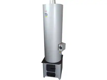 Boiler pe lemne 90L si electric cu focar samotat, usa tabla