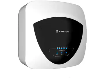 Boiler electric Ariston Andris Elite WiFi 30/5 EU, 30l, 1500W, butoane soft touch, control vocal, clasa energetica A, Montare deasupra chiuvetei, 447x447x410mm, Alb