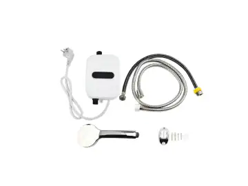 Mini Boiler Electric Instant Cu Dus, eSimplu®, Pentru Baie Sau Autorulota, Incalzire Rapida Apa Calda, Afisaj Digital, 3500 W, Compact, Alb