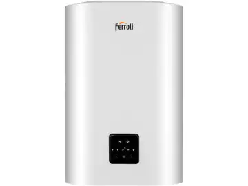 Boiler electric Ferroli Titano Twin 50 S, control Wi-Fi, 1800W, 50 l, montare verticala/orizontala, Panou de control digital, Rezervor dublu