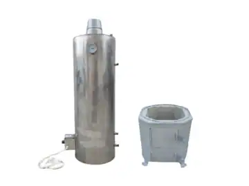 Boiler cu Focar 90 L pe lemn cu electric si serpentina din tabla de inox