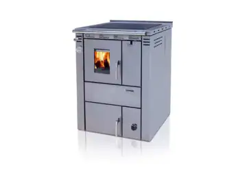 Centrala Termica TermoPlita C-20 cu Plita, INOX MAT, Fara Cuptor, evacuare dreapta
