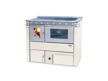 Soba centrala cu plita si cuptor CEZARA 25, 25kw, CREM, ev.dreapta