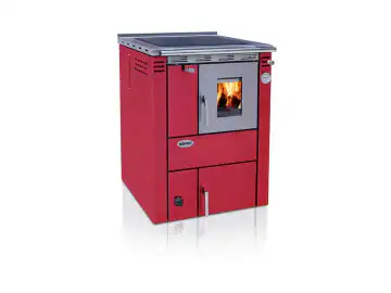Centrala Termica SENKO C-30 cu Plita, 35 kW, Rosie, 60x78x85/92 cm