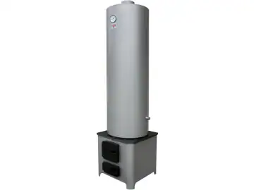 Ansamblu boiler cazan de tabla 70 litri si focar cu usa de tabla, cu sursa pe lemne