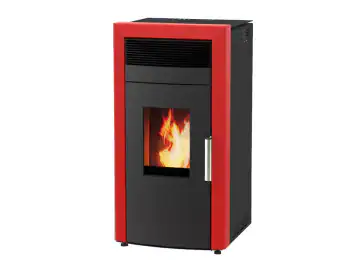 Termosemineu pe peleti, tip centrala, din otel, Alfa Plam, Commo, 15 kW, autonomie 21 ore