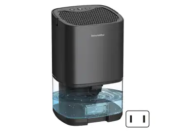 Dezumidificator pentru camera, 1L, 36 W, cu 7 lumini colorate, negru