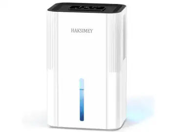 Dezumidificator Haksimey 2800 ml, 500 ml/zi, silentios, cu lumina LED multicoloră