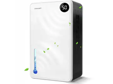 Dezumidificator portabil 90W, 2400ml, digital, 3 moduri de functionare, alb