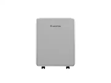 Dezumidificator camera, electric, Ariston Deos EVO 12, 12 L / 24 h, 380 W, rezervor 1.85 L, timer, uscare rufe, oprire automata, drenaj continuu, suprafata dezumidificare 35 mp