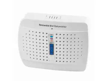 Dezumidificator mini, reciclabil, 170ml, design cu doua prize de aer, plastic, fara miros, pentru spatii mici