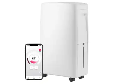 Dezumidificator Smart iOS si Android, 5 moduri Ventilator / Eco / Uscat / Auto, Functie anti-mucegai, Capacitate rezervor apa 1,5 l