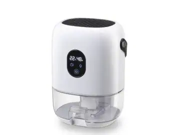 Dezumidificator 1000ml, 7 culori LED, control tactil, alb, 17x13.5x235cm, pentru camere de 10-25mp