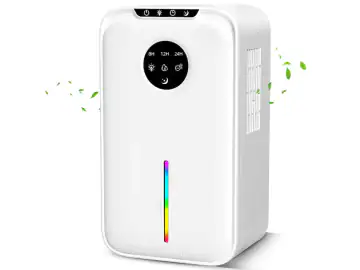 Dezumidificator portabil 2200ml silentios timer LED multicolor 8x12x24h