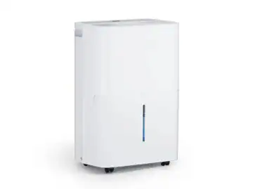 Dezumidificator, Portabil, Pentru spatii pana la 279 m², 500 W, 230 V stecher UE, Rezervor 4, 1–6 L, Control digital, Oprire automata, Alb