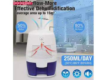 Dezumidificator mini portabil USB, silentios, alb, compact
