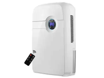 Dezumidificator compact 1L capacitate 1-2.5L rezervor alb 21x30m²