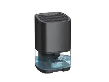 Dezumidificator, Casnic, Silentios, Compact, Rezistent la umezeala, Sterilizare cu ioni negativi, Functionare cu reducere a zgomotului, Cu lumina ambientala, Tehnologie de condensare cu semiconductor, Negru