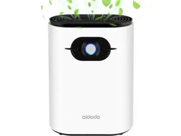 Dezumidificator compact, capacitate 1200ml, eficient pana la 500ml/zi, silentios 45dB, pentru spatii 15-30m², alb