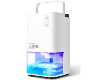 Dezumidificator de Camera Electric 1200 ML, Economisitor de Energie, Portabil, Ultra Silentios, Oprire Automata, 7 Lumini Colorate, Pentru Dormitor, Baie, Casa