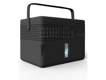 Dezumidificator De Camera Negru Bonaura® Airone Max Fara Electricitate Pana la 33 M², Ventilatie 360°, Cu Gura de Scurgere Si Granule de Dezumidificare de 980 G, Protectie Impotriva Mucegaiului Si Mirosurilor