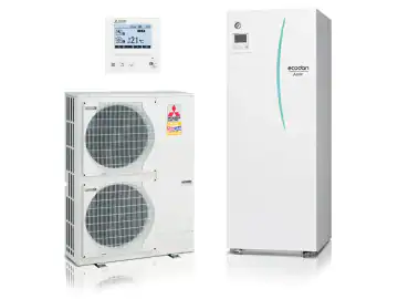 Pompa de caldura aer-apa monofazata Mitsubishi Electric tehnologie Zubadan 11 kw, incalzire, racire si apa calda PUHZ-SHW112VHA+ERST20C-VM2D Hydrotank- compact