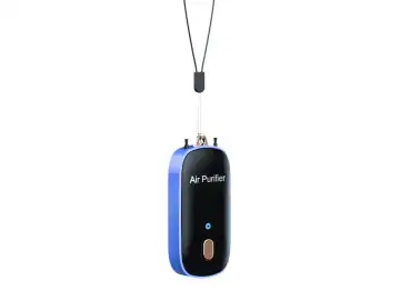 Purificator de aer portabil, mini purificator de aer tip colier, reincarcabil, pentru camera si masina
