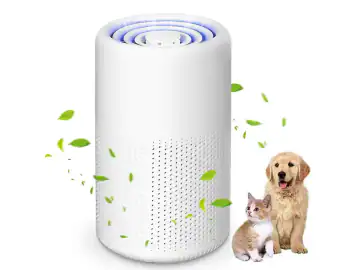 Purificator de aer, filtrare in 3 etape, poate elimina fumul/polenul/matreata/parul/mirosurile, potrivit pentru acasa si birou, alb