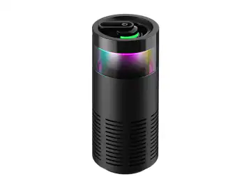 Purificator de Aer Auto cu Ioni Negativi, COBIREY, 500W, 2 Viteze, Lumini Ambientale RGB, Alimentare Type-C, 6.5×14.5cm, Negru