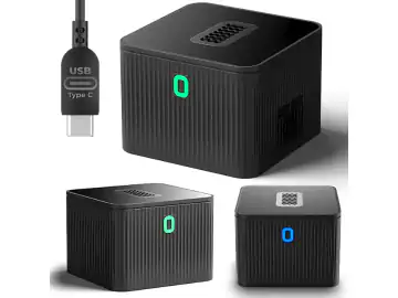 Ionizator de Aer Purificator Portabil Airwoods AS-ION01, 120 milioane ioni negativi, USB-C, acumulator 3500mAh, autonomie 11 ore, compact, pentru birou, casa, dormitor, calatorii