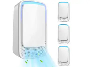 Purificator de aer, 4 unitati, ion negativ, material ignifug, functionare continua, pentru spatii de pana la 61mp, alb