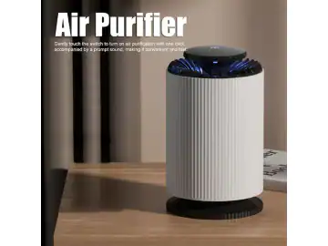 Purificator de aer, mic, cu circulatie automata, portabil, alb, 20x10x10cm