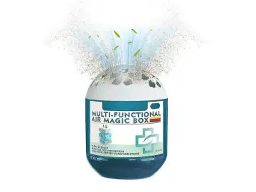 Purificator de aer Magic Box multi-functional, fara consumabile, elimina PM2.5, formaldehida si mirosuri, alb/bleu, 1 buc