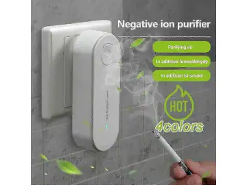 Purificator aer ionizator, alb verde roz negru, 11.7x6x4.5cm, set 4 culori