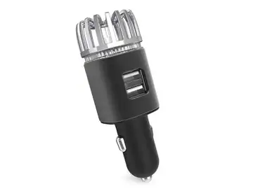 Purificator aer auto, 12V, ionizator, argintiu, 10.5x3.5x3.5cm