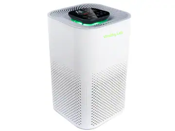 Purificator aer Vitality Lab™ Fresh Sense, 50 m², CADR 400 m³/h, senzori TVOC si miros, sterilizare UV-C, filtrare HEPA H13 si carbon activ, ionizare 50 milioane anioni/secunda, control inteligent WiFi iOS/Android